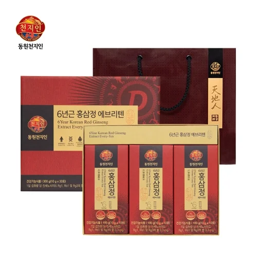 [동원 천지인] 6년근 홍삼정 에브리텐 10g*30포_건강기능식품