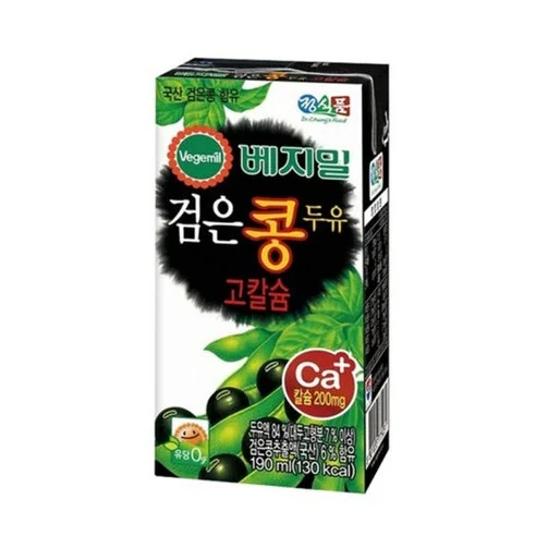 베지밀 검은콩 두유 고칼슘 190ml, 24개