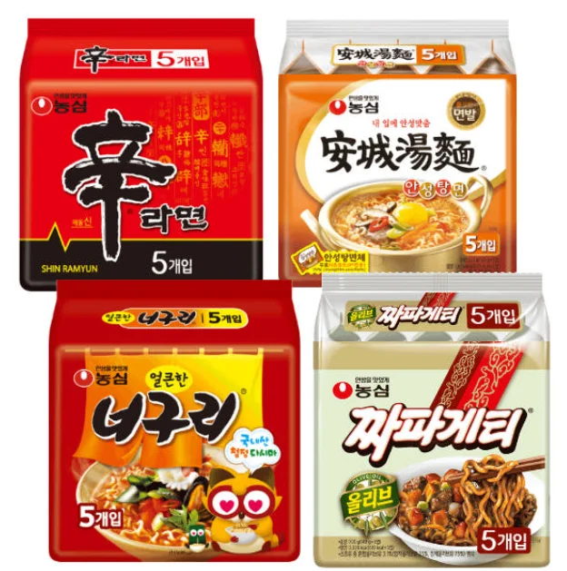 신라면,안성탕면,짜파게티,너구리 20입