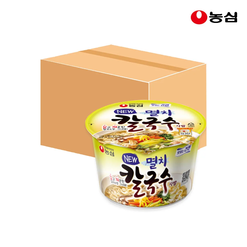 농심 멸치 칼국수 사발면 75g x 16개