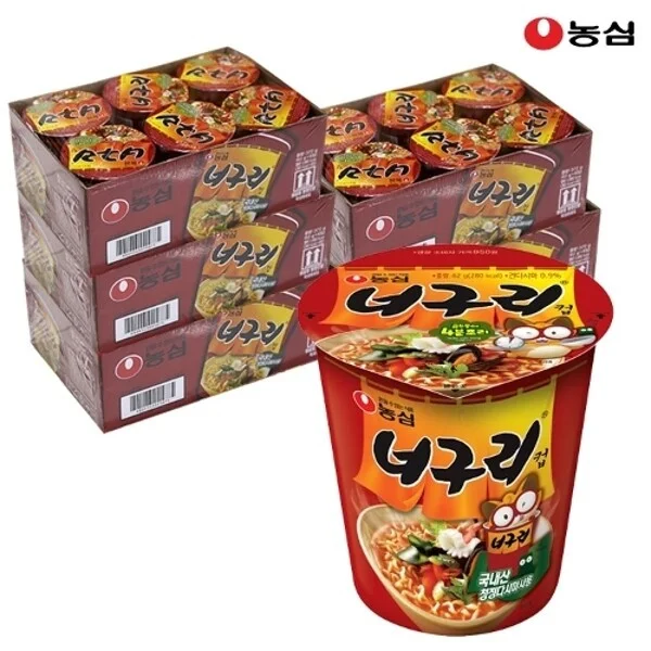 농심 너구리 컵라면 62g x 30개
